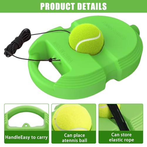 Optifit® Tennis Trainer Rebound Ball with String, Solo Tennis Training Equipment, Cricket Trainer, Portable Tennis Training Tool, Tennis Rebounder Kit, Suitable for Beginners Sport Exercise 3 PCS Optifit® Tennis Trainer Rebound Ball with String, Solo Tennis Training Equipment, Cricket Trainer, Portable Tennis Training Tool, Tennis Rebounder Kit, Suitable for Beginners Sport Exercise 3 PCS